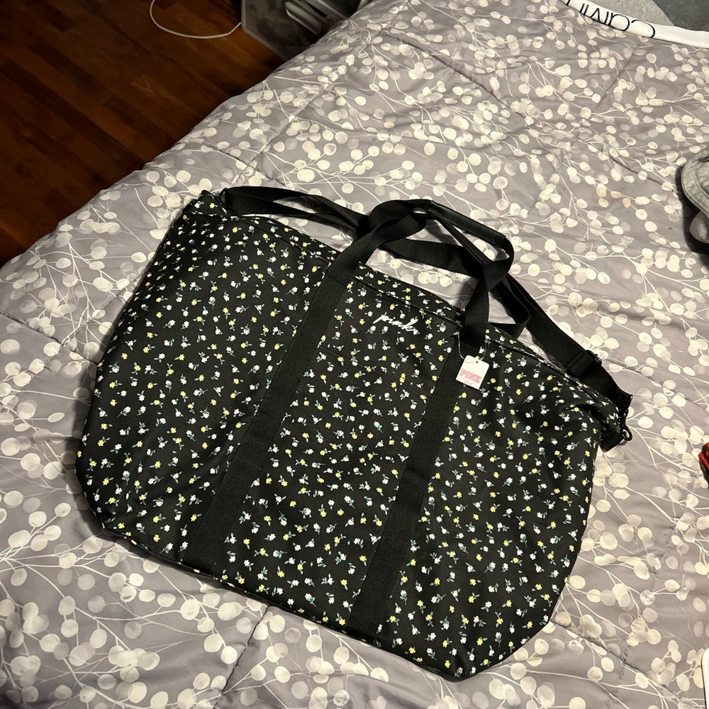 Brand new flowered, gym, or travel bag by PINK